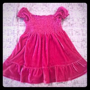 Adorable Velvet Fuschia Dress!